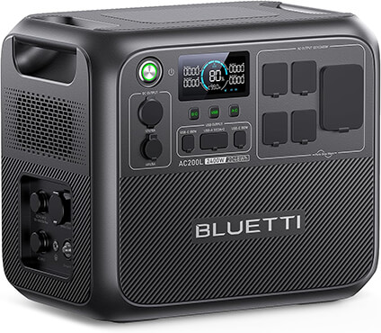 BLUETTI AC200L Portable Power Station 2048Wh LiFePO4 Battery Backup 30A RV Output