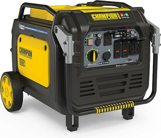 Champion Power 8500 Watt Electric Start Dual Fuel Home Backup Portable Inverter Generator Quiet Technology