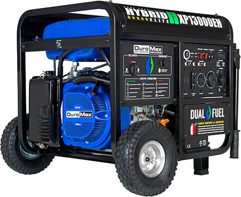 DuroMax XP13000EH 13,000 Watt Dual Fuel Portable Generator Gas & Propane Whole Home Backup Power