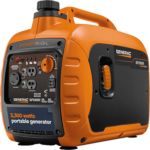 Generac 3,300 Watt Gas Powered Portable Inverter Generator Lightweight and Compact 3