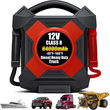 Heavy Duty Jump Starter DM1264 30000A 12V Battery Jumper Starter Portable Semi Truck Gasoline Diesel Engines