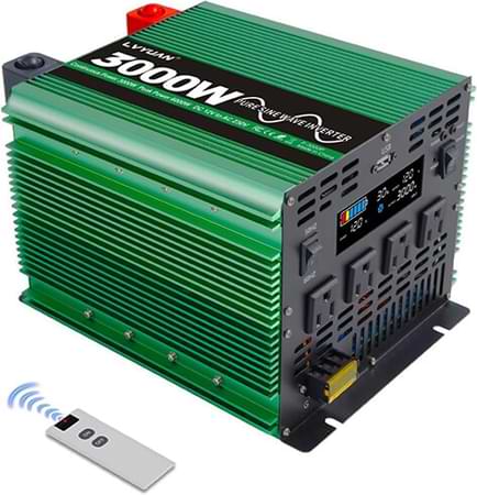 LVYUAN 3000 Watt Pure Sine Power Inverter 12V to 110V 120V DC to AC Converter 6 (1)