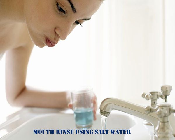 Mouth rinse using salt water