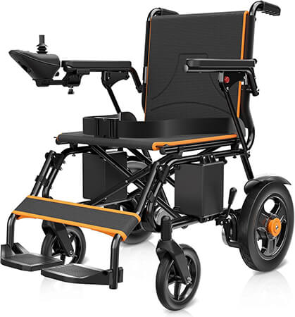 POWET Electric Wheelchairs Adults Foldable Lightweight Power Motorized Wheelchair for Seniors