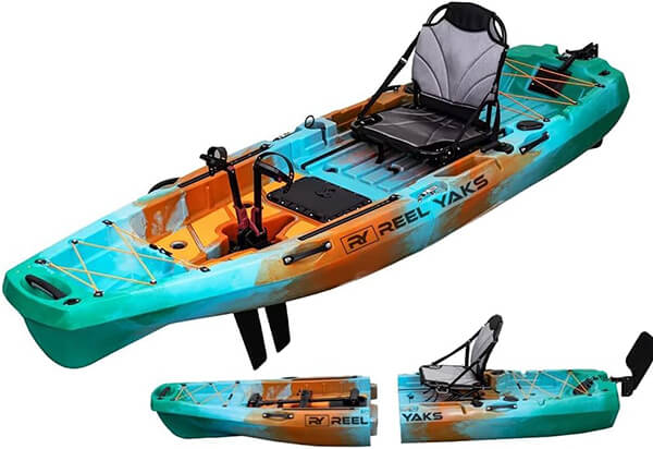 Reel Yaks Radar Modular Fishing Kayak 10ft Lightweight, Sit On Top Kayak for Adults & Youth Stable & Portable
