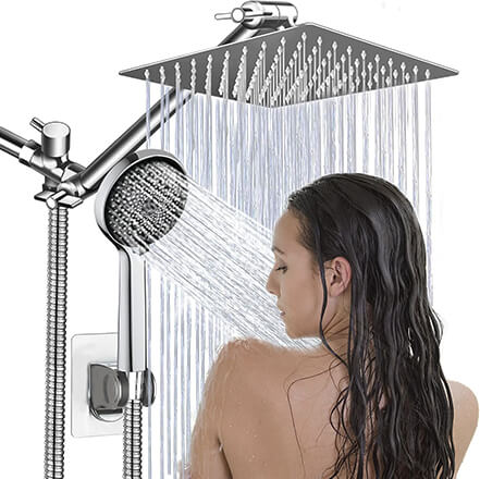 Shower Head,8 Rain Shower Head with Handheld Spray Combo with 11 Angle Adjustable Extension Shower Head,8 Rain Shower Head with Handheld Spray Combo with 11 Angle Adjustable Extension