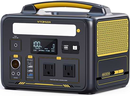 VTOMAN Jump 600X Portable Power Station 600W, 299Wh Solar Generator LiFePO4 Battery Power Station with Jump Start 2 (1)